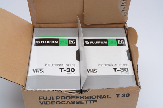 10X Fuji VHS T-30 30 minute PRO Grade PG Series VHS cassette - New