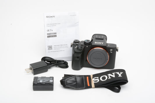 Sony A7 III Mirrorless Body, 23K Acts, (USA Version) w/batt+charger+manual, Great!