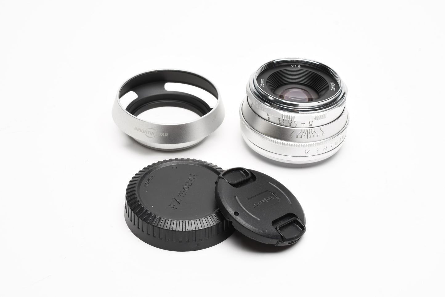 Pergear 25mm F1.8 HD.MC for Fujifilm FX mount MF lens, + hood