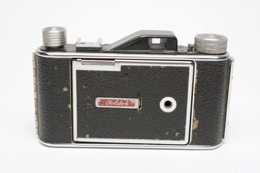Vintage Pho-Tak Foldex 20 6x9 Folding Camera w/86mm Octvar Lens