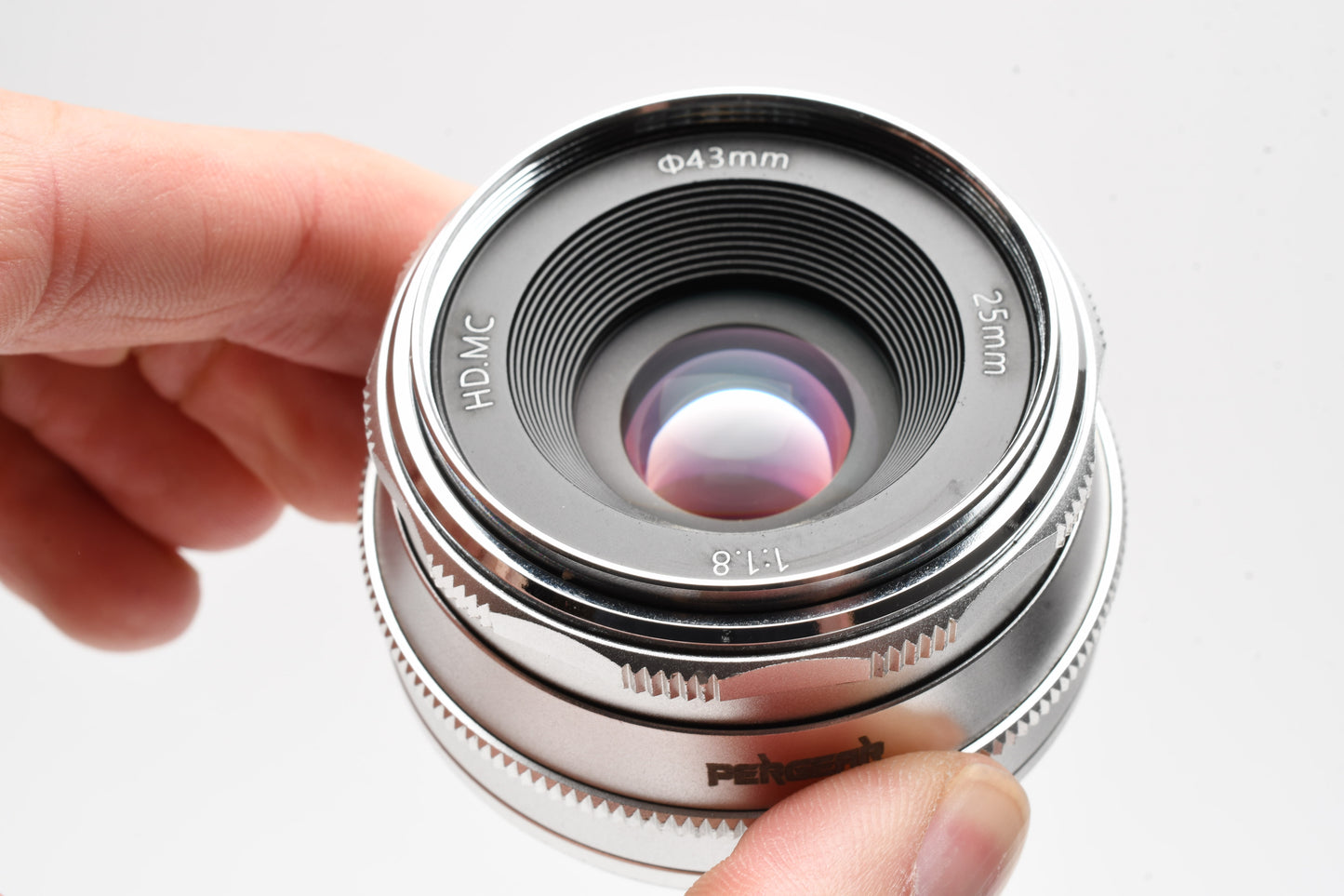 Pergear 25mm F1.8 HD.MC for Fujifilm FX mount MF lens, + hood