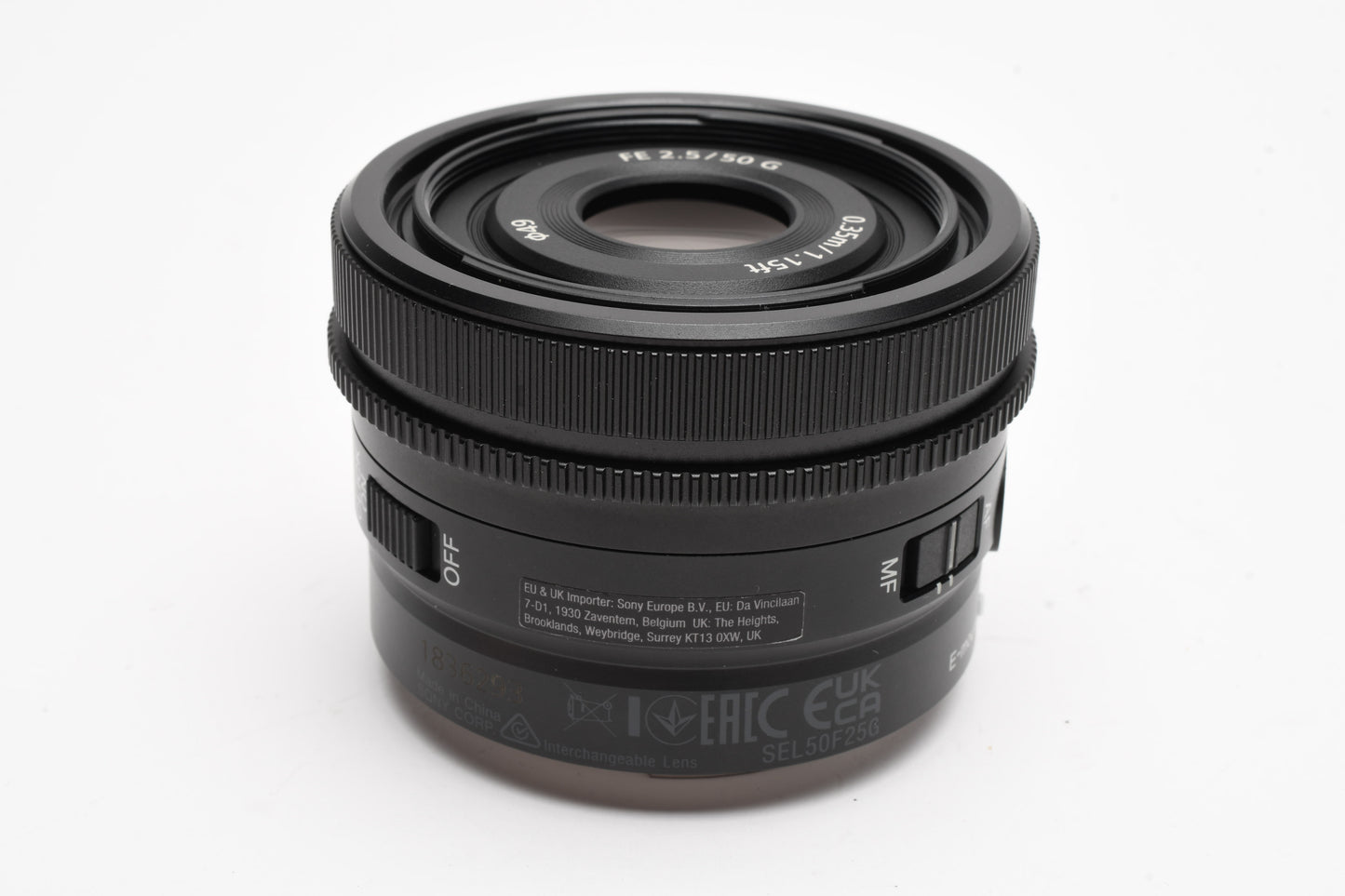 Sony FE 50mm f2.8G E-Mount lens SEL50F28G w/Hood (Black) Mint, Boxed