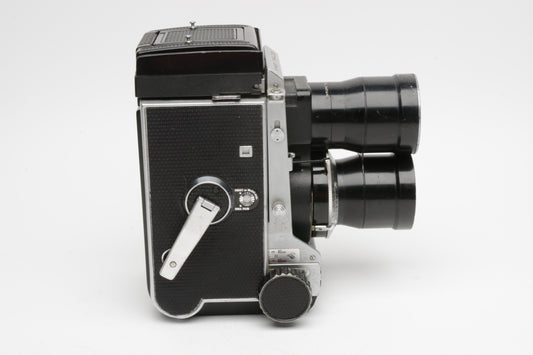 Mamiya C3 TLR w/18cm f4.5 lens, New seals, tested, Nice!