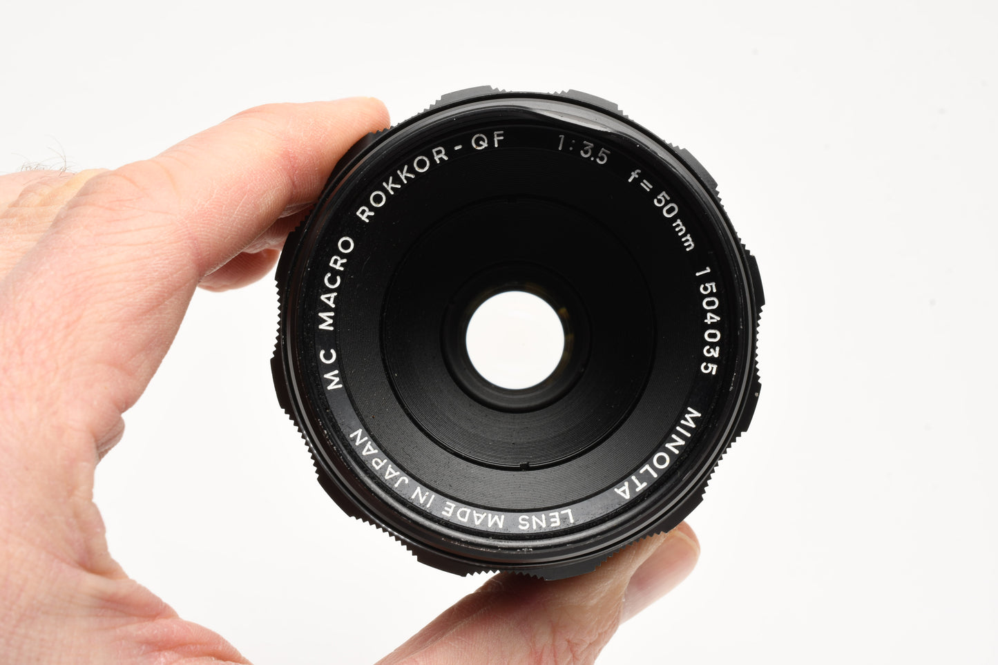 Minolta MC Macro Rokkor-QF 50mm f3.5 w/1:1 Extension tube +Reverse Ring+Case