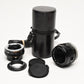 Minolta MC Macro Rokkor-QF 50mm f3.5 w/1:1 Extension tube +Reverse Ring+Case