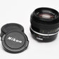Nikon Nikkor 50mm f1.4 (Non-AI) Prime lens, caps, Sharp & Clean
