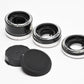 Vivitar FL/FD AT-4 Automatic Extension Tube Set 12,20,36mm Set Canon FD, +Caps