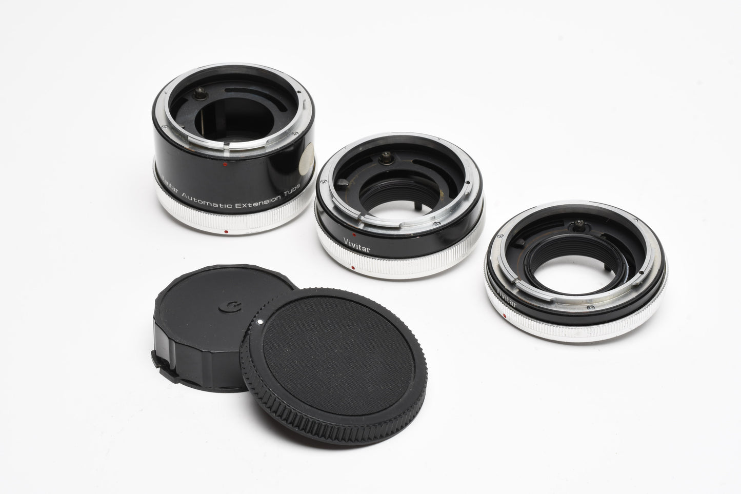 Vivitar FL/FD AT-4 Automatic Extension Tube Set 12,20,36mm Set Canon FD, +Caps