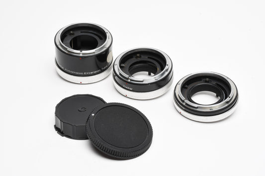 Vivitar FL/FD AT-4 Automatic Extension Tube Set 12,20,36mm Set Canon FD, +Caps