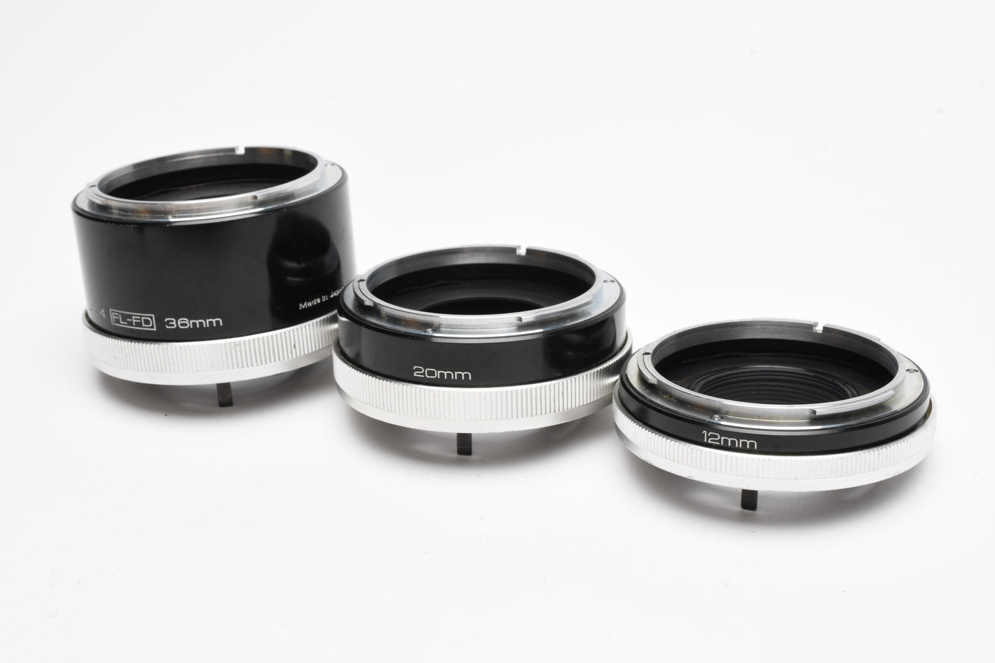 Vivitar FL/FD AT-4 Automatic Extension Tube Set 12,20,36mm Set Canon FD, +Caps