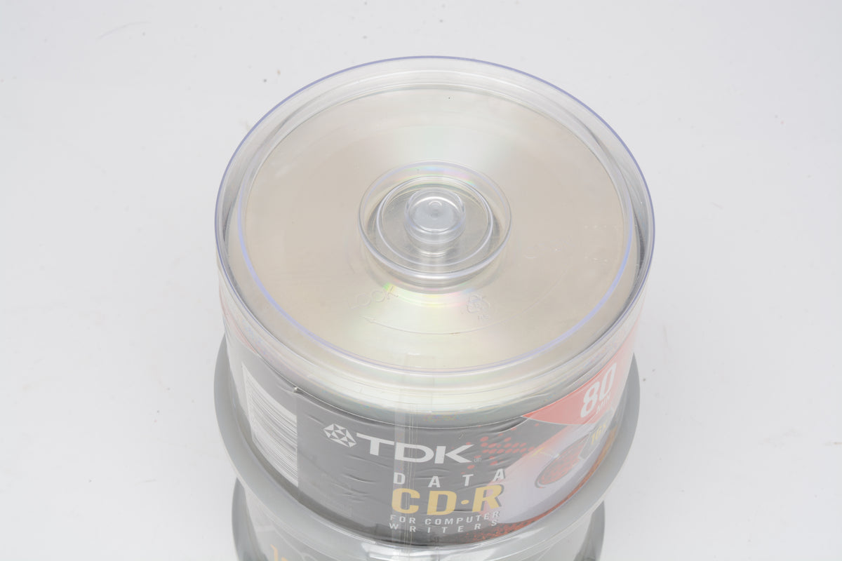 100X TDK Data CD-R 80Min 700MB 16X, Sealed Tower