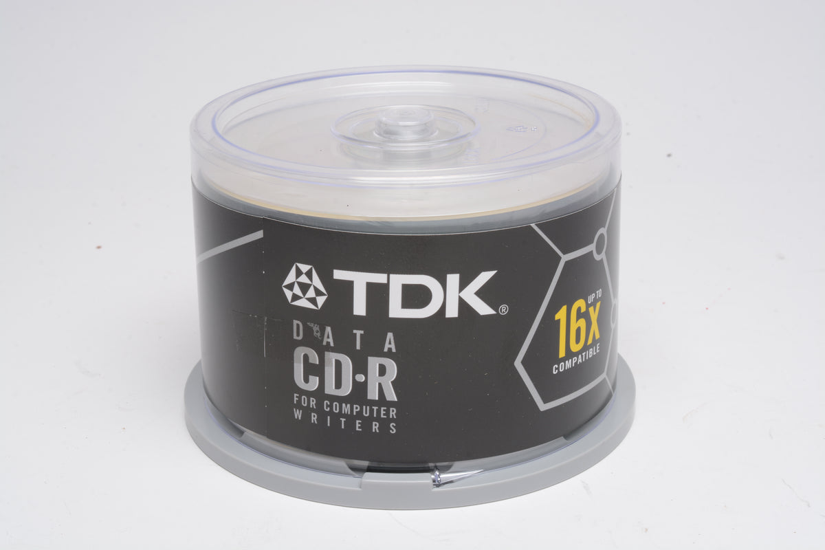 50X TDK Data CD-R 80Min 700MB 16X, Sealed Tower