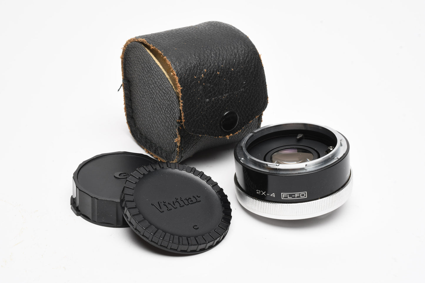 Vivitar 2X-4 Teleconverter for Canon FL-FD mount, caps + case