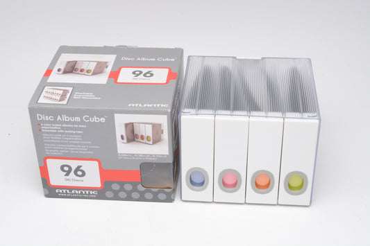 Atlantic Disc album cube Hold 4 color coded albums hold 96 discs, New