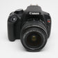 Canon EOS Rebel T5 DSLR w/18-55mm f3.5-5.6 IS II, batt, charger, Only 6449 Acts!