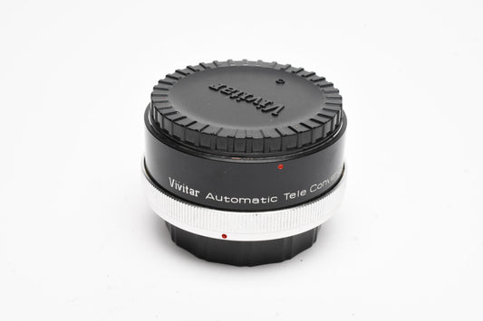 Vivitar 2X-4 Teleconverter for Canon FL-FD mount, caps + case