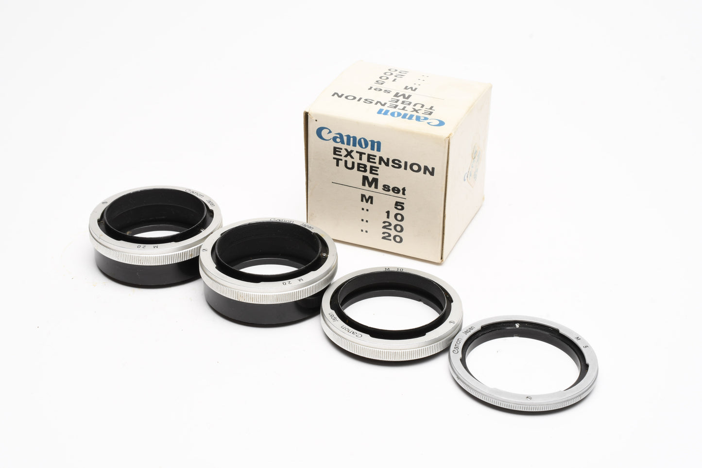 Canon Extension Tube M Set (1x M5, 1x M10, 2x M20 rings) Boxed