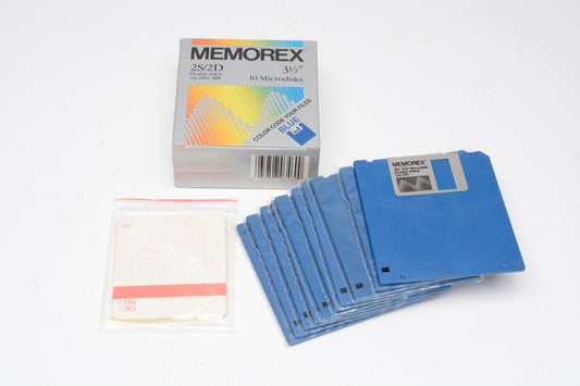 10X Memorex 2S/2D Double Sided 3.5" Microdisks 135 TPI / 1MB, NIB