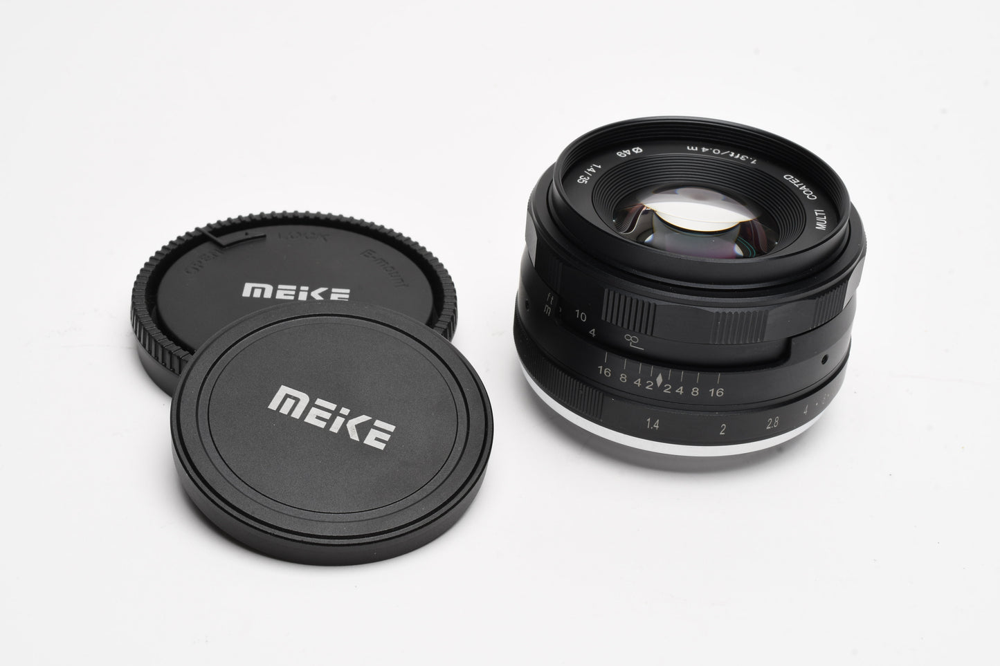 Meike 35mm f1.4 Lens for Sony E Mount, APS-C, Manual Focus, w/Caps, Mint-