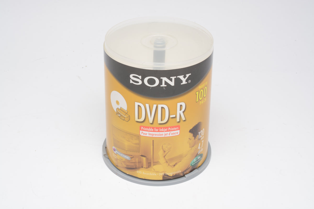 56X Sony DVD-R 4.7GB 120min 16X Optical Media Recordable, New