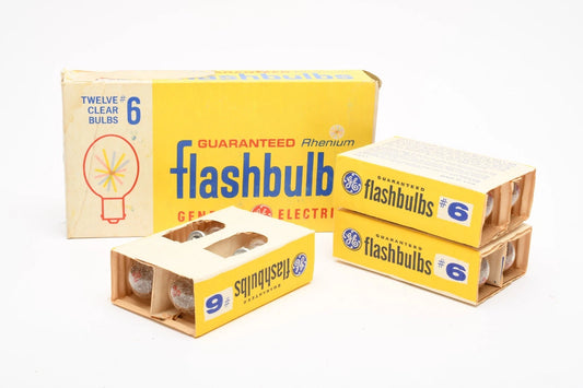 12x #6 General Electric GE Clear Flashbulbs (3x set of 4) - New in Box