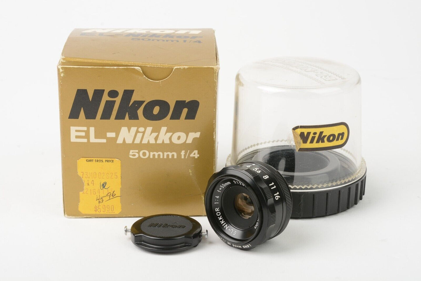 Nikon EL-Nikkor 50mm F4, Nice and Clean, Sharp, Case+Cap