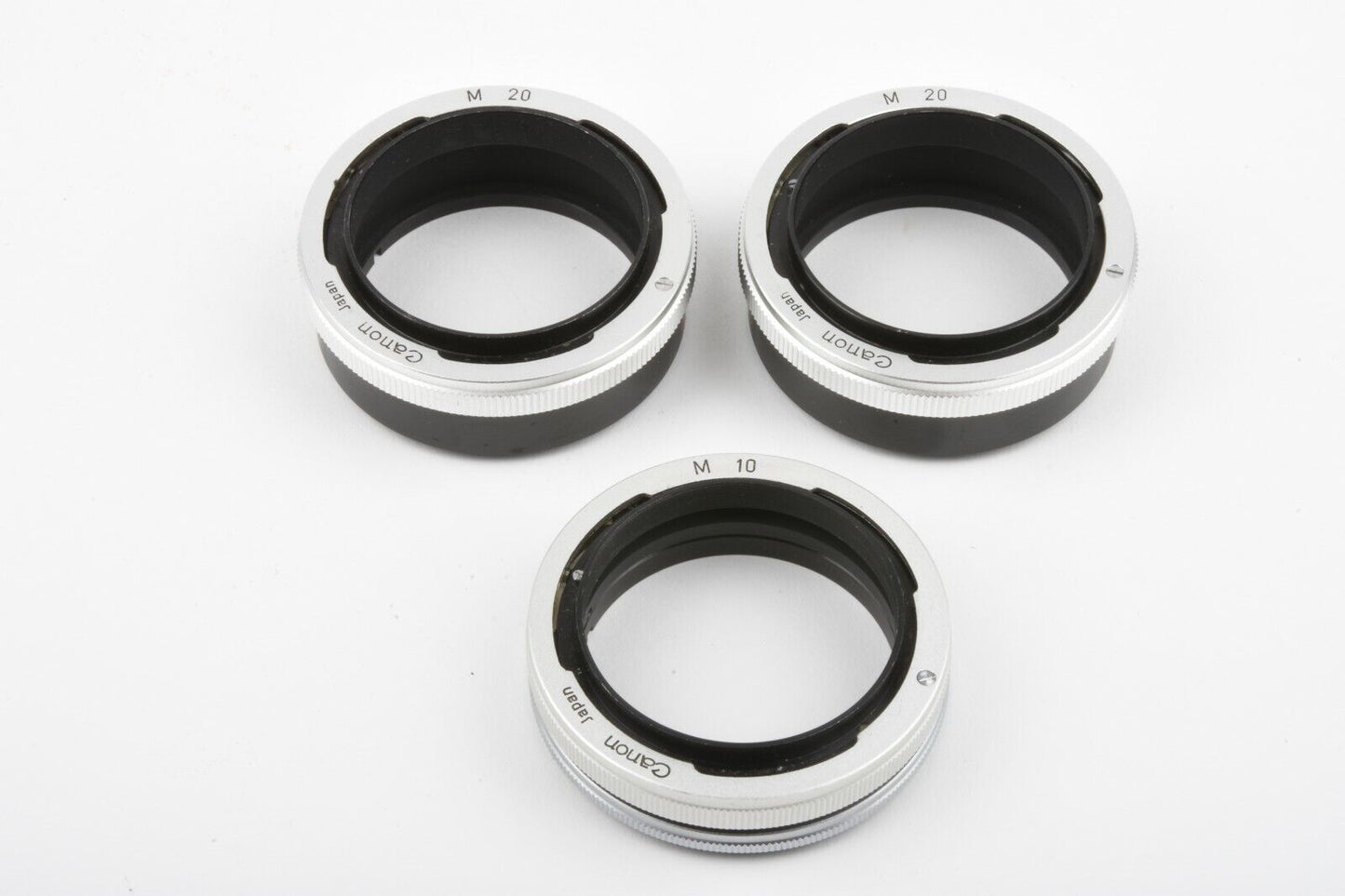 EXC+++ CANON EXTENSION TUBE M SET (1X M5, 1X M10 + 2X M20 RINGS), VERY CLEAN