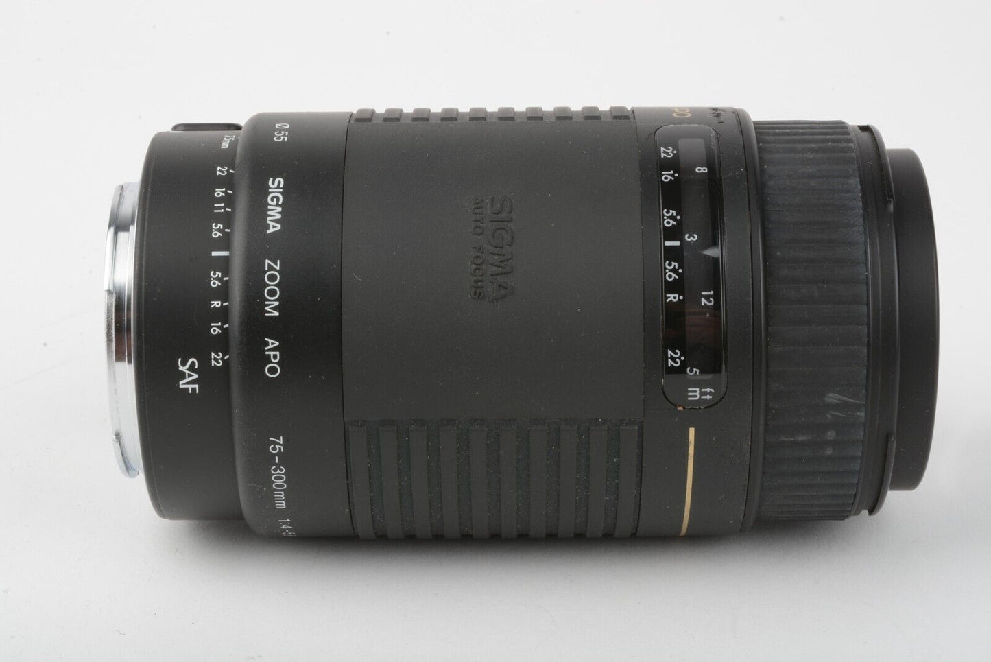 EXC+++ SIGMA AF 75-300mm f4-5.6 APO MACRO ZOOM w/CAPS+HOOD, VERY CLEAN, CANON EF