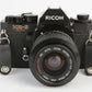 EXC++ RICOH KR-5 SUPER 35mm SLR w/ALBINAR 35-70mm ZOOM, FLASH, CASE, NEW SEALS