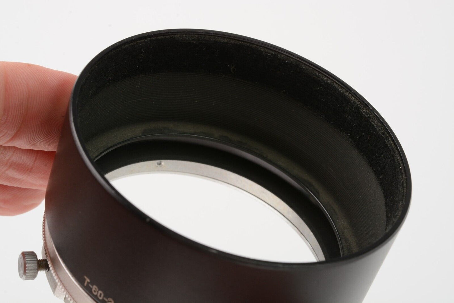 EXC+++ T-60-2 METAL FD+FL+RF LENS HOOD FOR 85mm/135 SHADE 58mm DIAMETER