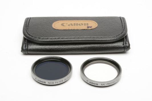 MINT- SET OF 2 CANON 30.5mm UV & ND8 FILTERS IN POUCH