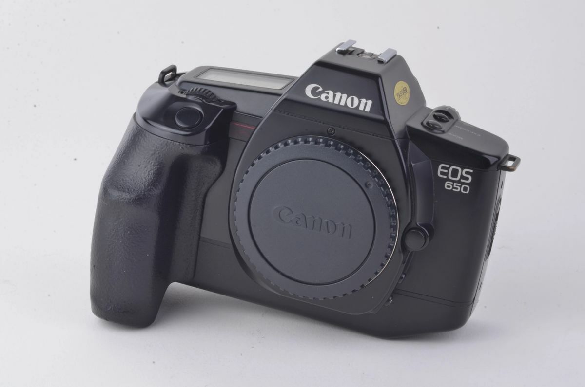 EXC++ CANON EOS 650 35mm SLR BODY, CAP, GRIP, TESTED, VERY NICE!