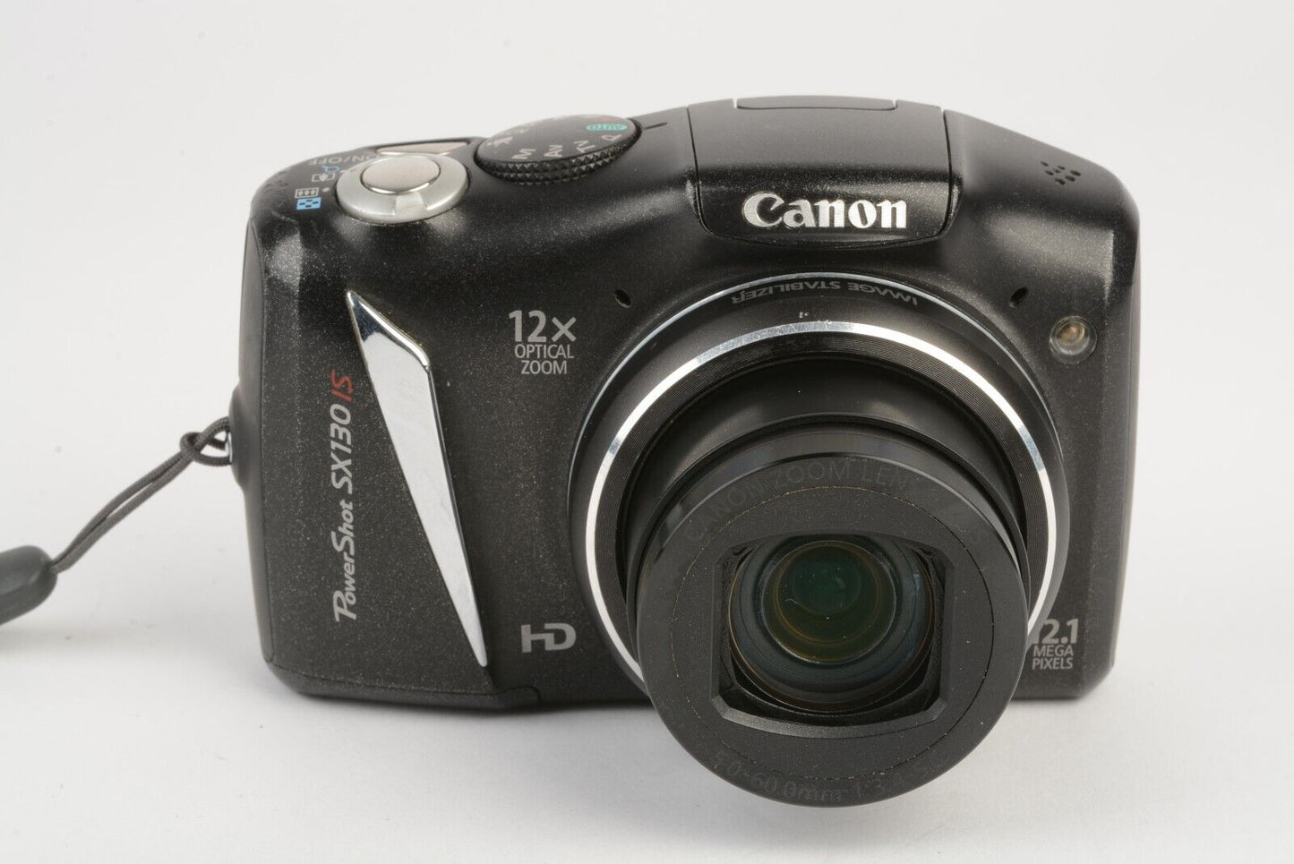 Canon SX130 IS 12.1MP Digital Camera, Cables, Strap, Manuals, Nice