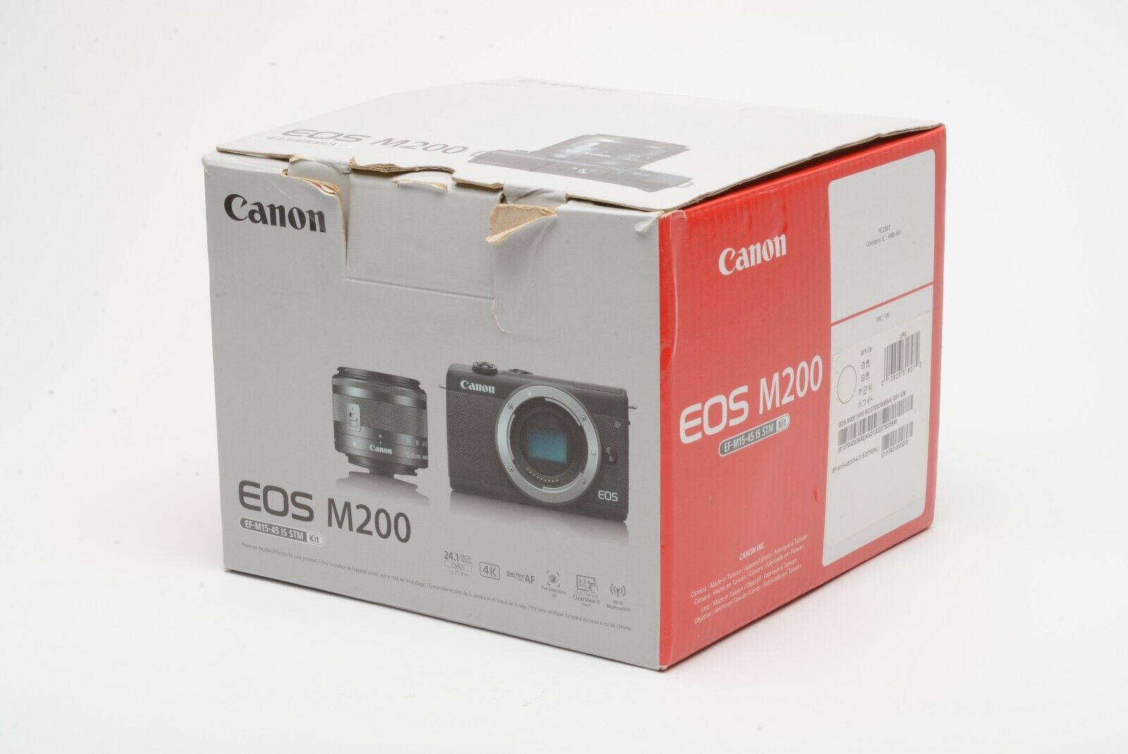 MINT- CANON EOS M200 24.1MP MIRRORLRSS KIT w/EF-M 15-45mm IS STM