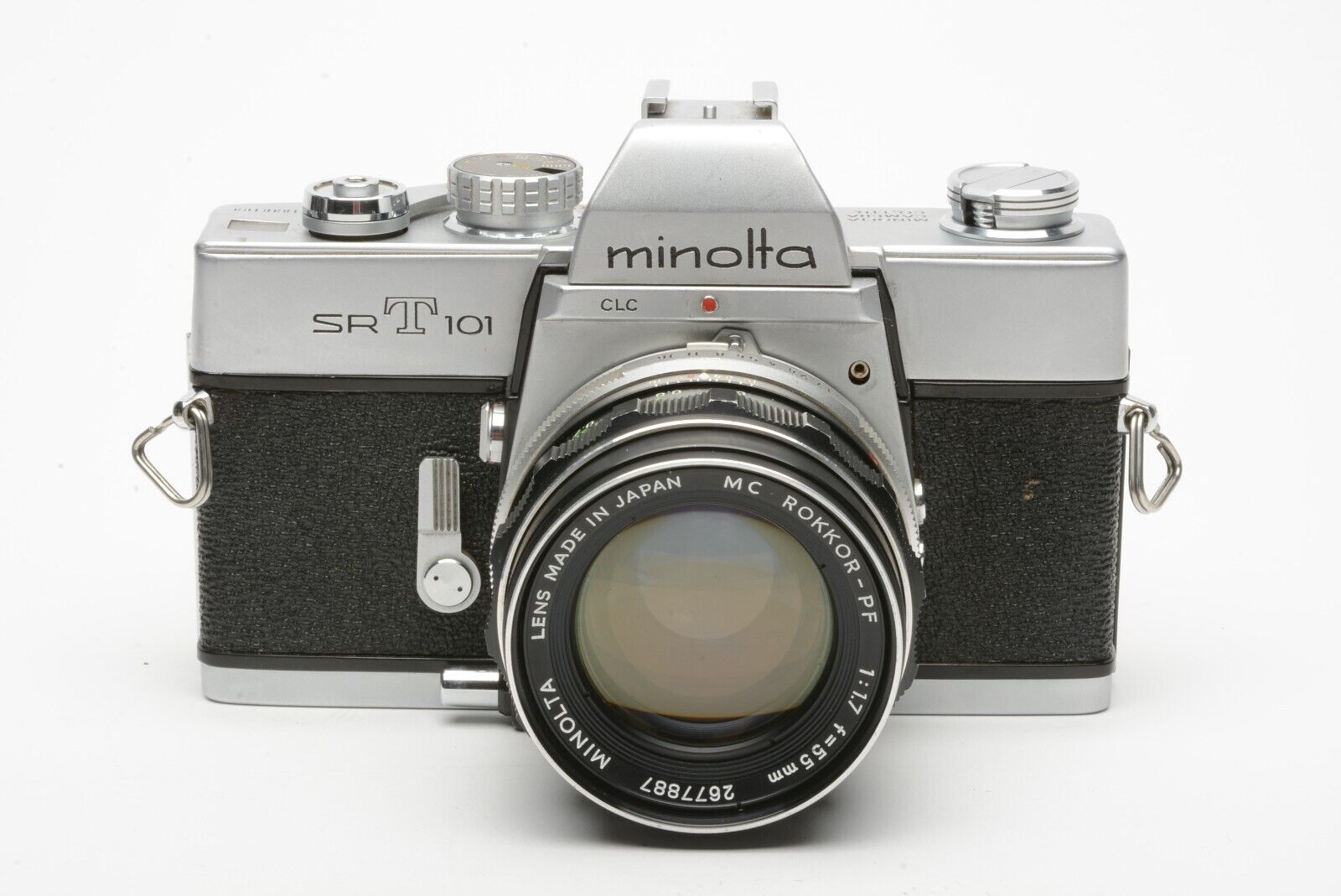 EXC++ MINOLTA SRT 101 35mm SLR w/50mm F1.7 LENS, NEW SEALS, INST