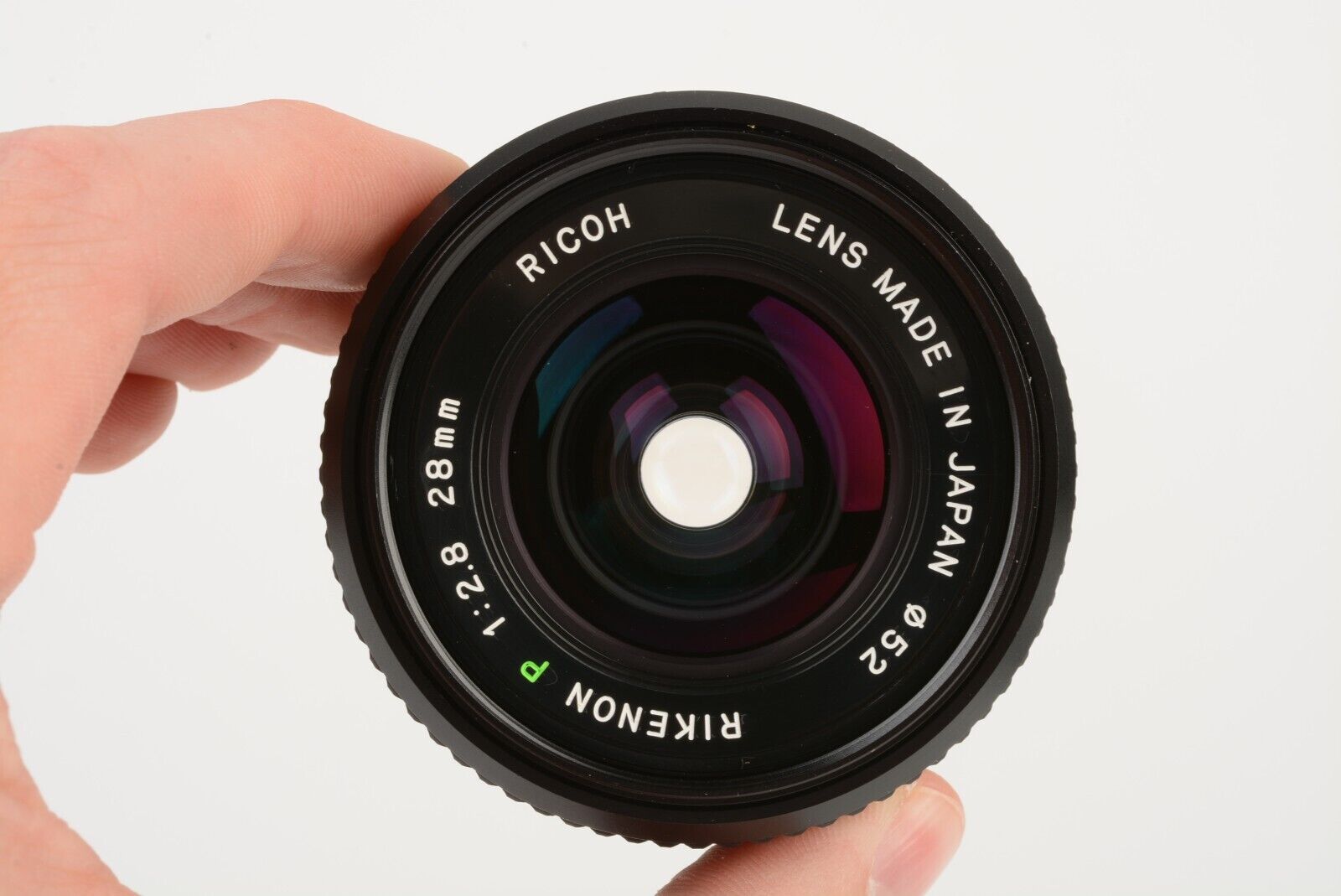 MINT- RICOH RIKENON P 28mm F2.8 WIDE LENS, CAPS+CASE, VERY CLEAN, NICE