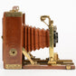 Gorgeous Orionworks 2C 9x12cm Tropen Teak Camera w/ Brass&Brown Elbows + Holders
