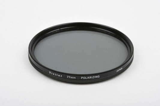 EXC+++ VIVITAR 77mm POLARIZING FILTER, VERY CLEAN, IN JEWEL CASE