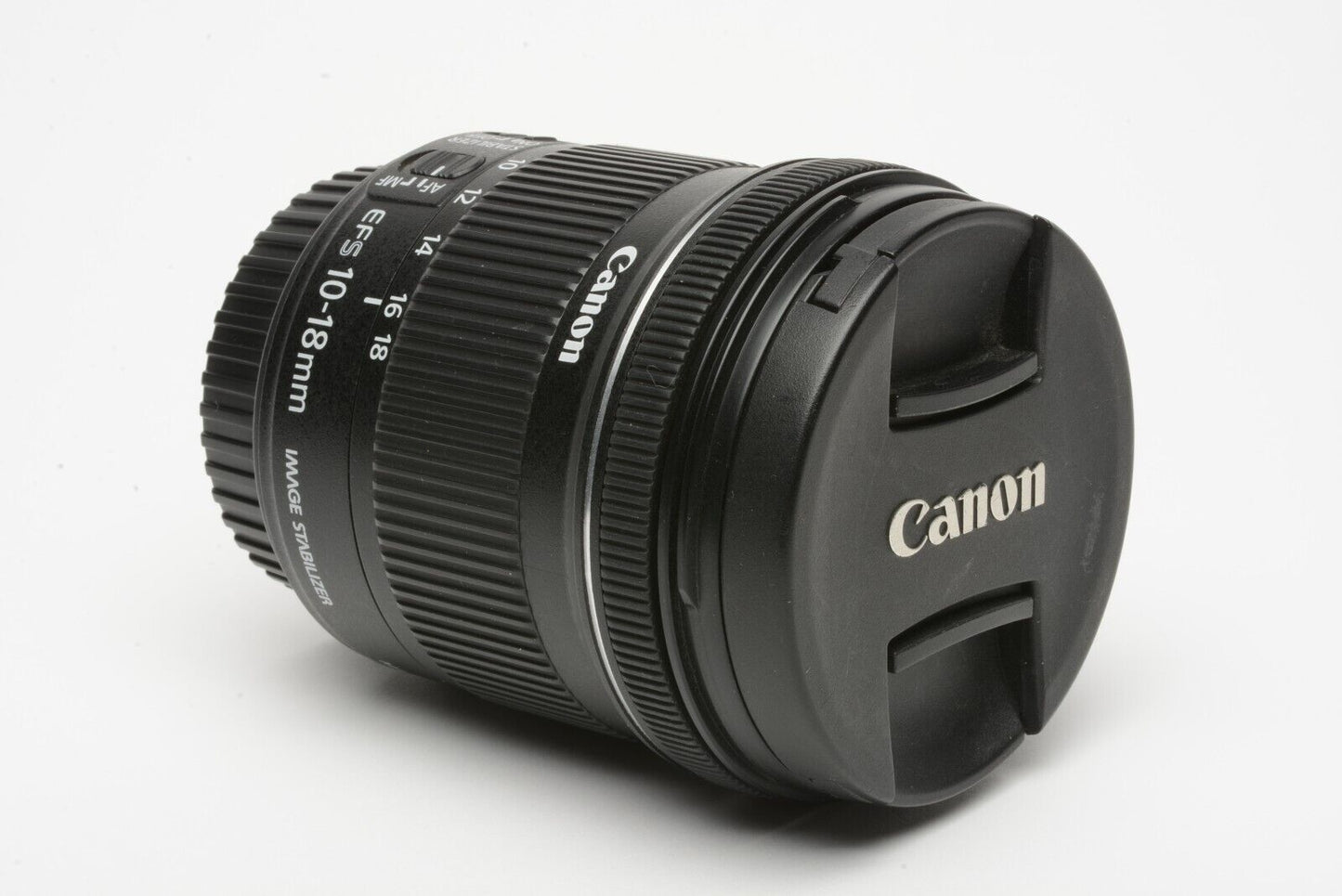 MINT- CANON EF-S 10-18mm f4.5-5.6 IS STM ZOOM, CAPS, VERY CLEAN, VERSATILE