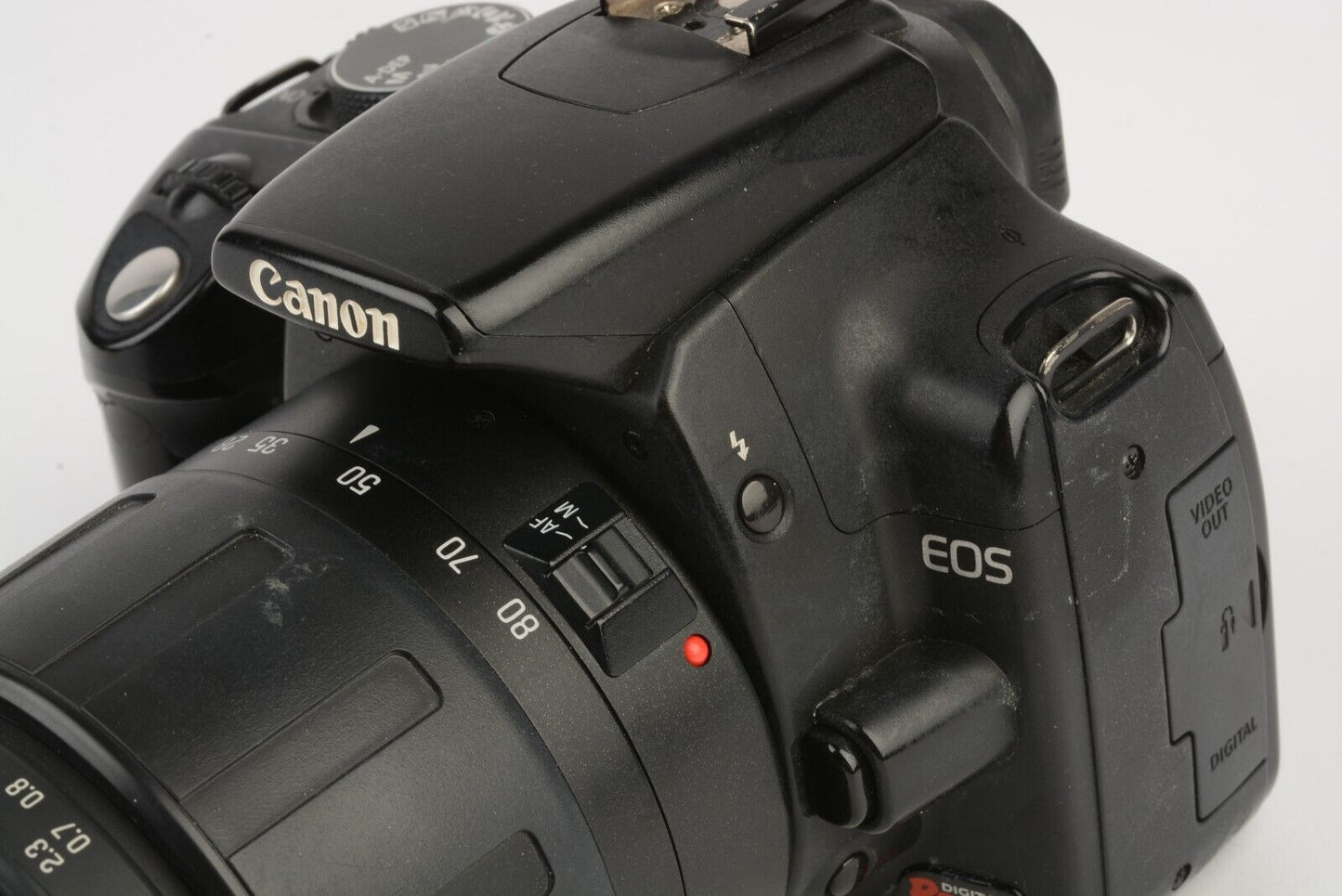 EXC+ CANON BLACK REBEL XT 8MP DSLR w/28-80mm F3.5-5.6 LENS, BATT+CHARGER+CARD++