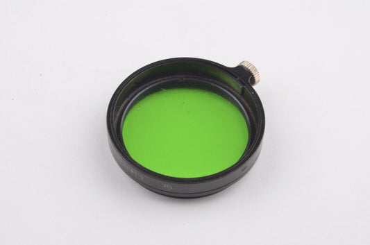 EXC++ LEICA LEITZ GREEN GR SLIP ON FILTER ~37mm BLACK RIM