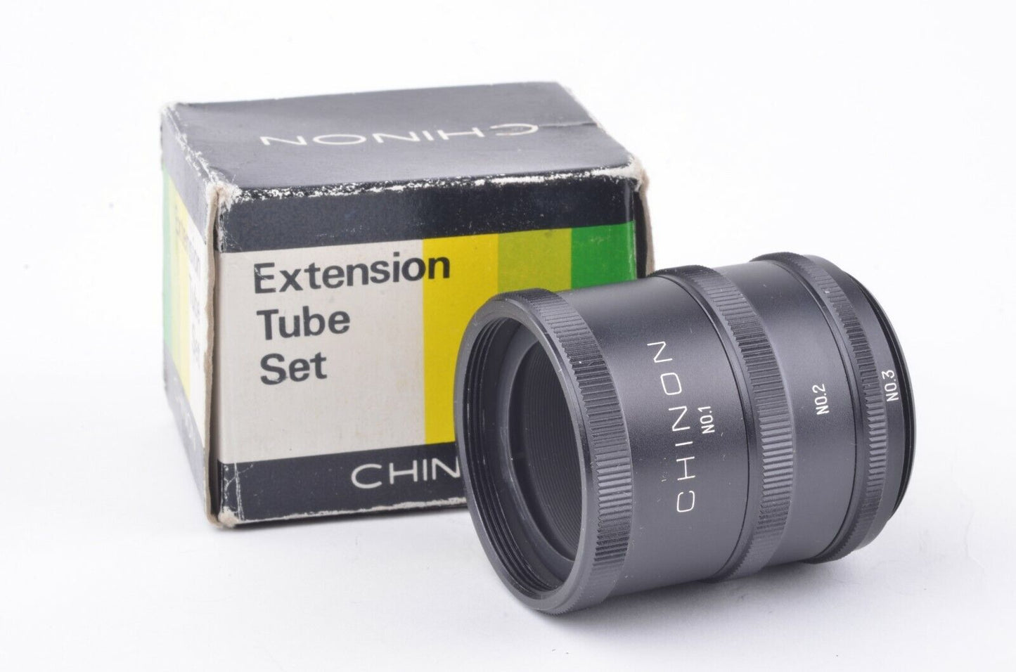 MINT BOXED CHINON EXTENSION TUBE SET 1, 2, 3 M42 MOUNT