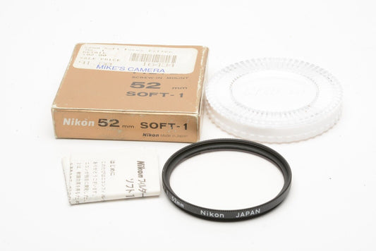 MINT BOXED NIKON 52mm SOFT 1 FILTER, BOXED