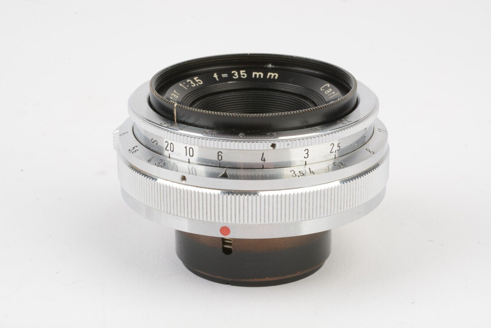 MINT- ZEISS PLANAR 35mm F3.5 LENS FOR CONTAX C MOUNT, FINDER, POUCH, CAPS  NICE