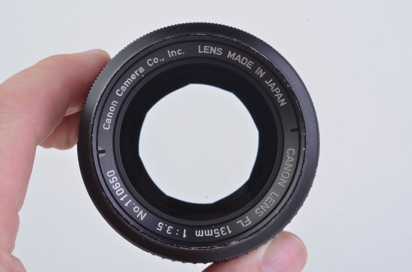 Canon 135mm F3.5 FL Breech Mount Lens,  UV, caps, Good!