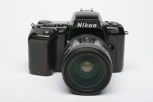 Nikon N6006 35mm SLR W/28-85mm F3.5-4.5 Zoom, Strap, Lowe Case, Cap Tested