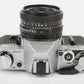 EXC++ CLA'D CANON AE-1 35mm SLR w/50mm F1.8 LENS, NEW SEALS, BOOK+STRAP, NICE!!