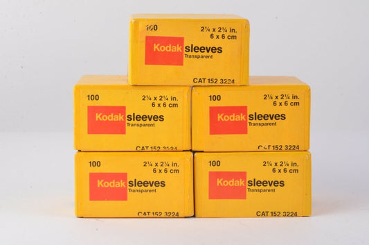 KODAK 2 1/4 x 2 1/4 TRANSPARENCY SLEEVES 6x6cm CAT 152-3224 (TOTAL ~450 SLEEVES)