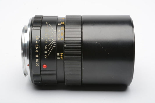 Leica Elmarit-R 135mm F2.8 Lens, Caps, Very Clean And Sharp! + Rear Cap