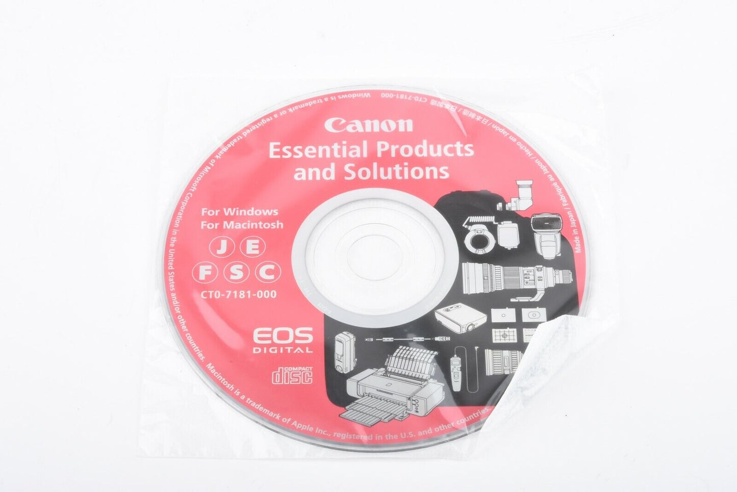 NEW CANON ESSENTIAL EOS CAMERA PRODUCTS AND SOLUTION  DISC CD ROM